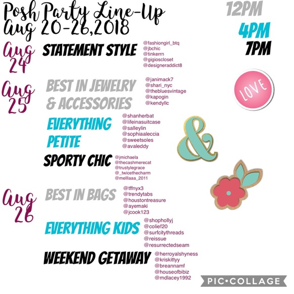 Posh Party Line Up Aug 20-26, 2018 main image 3